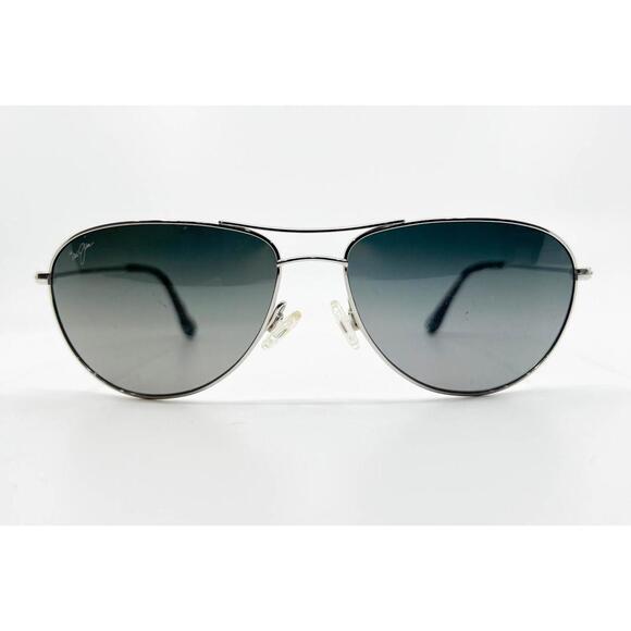 Maui Jim Sea Horse MJ 772-17 Silver Gray Sunglasses 60-15-143 8826